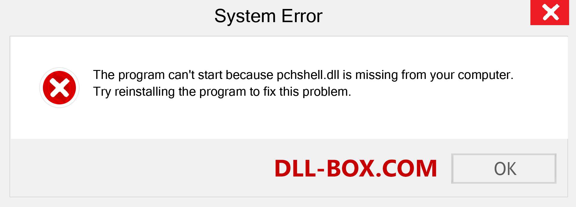  pchshell.dll file is missing?. Download for Windows 7, 8, 10 - Fix  pchshell dll Missing Error on Windows, photos, images